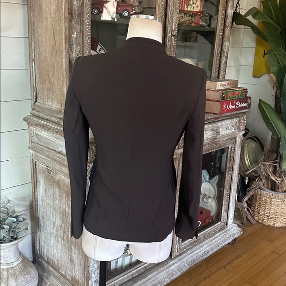 MAXMARA LUXURY BROWN ONE BUTTON BLAZER JACKET 4 EXCELLENT - Picture 4 of 6